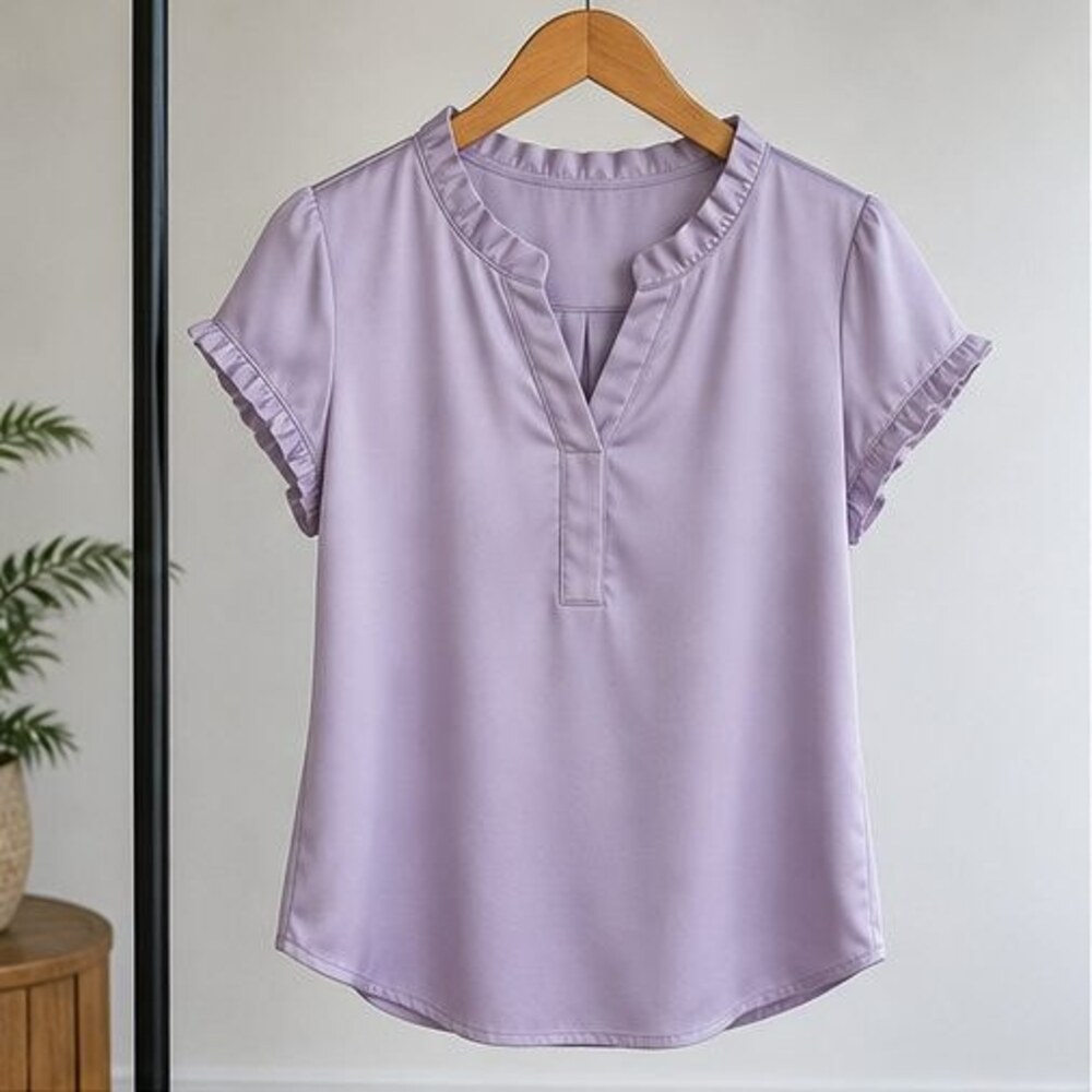 Lilac Wrap Blouse
